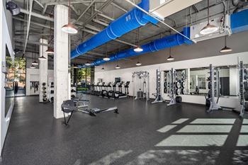 Onsite fitness center featuring state-of-the-art equipment